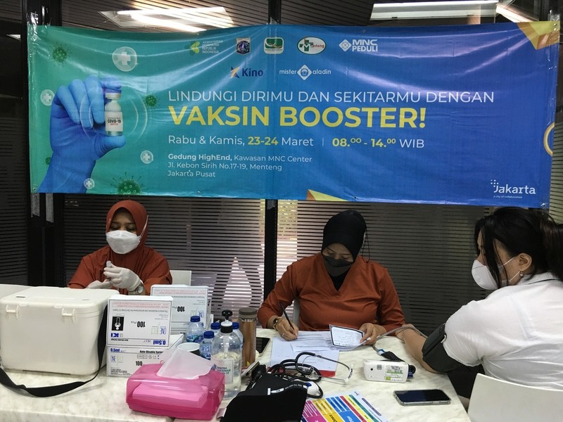 MNC Peduli Adakan Sentra Vaksin Booster, Tersedia 1.200 Dosis. (Foto: MNC Media)