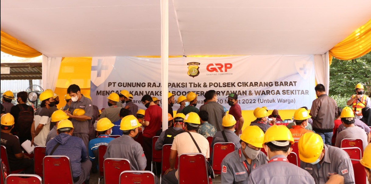 Kejar Herd Immunity, 5.000 Karyawan GRP Suntik Vaksinasi Booster (foto: MNC Media)