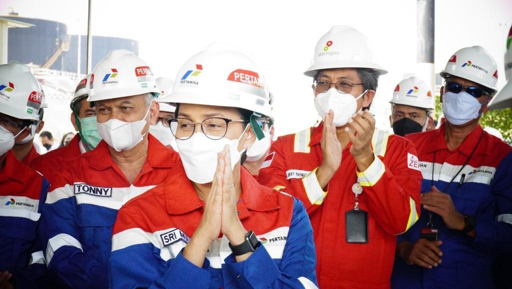 Menkeu Datangi WK Rokan Minta Pertamina Hulu Rokan (PHR) Genjot Produksi. (Foto: MNC Media)