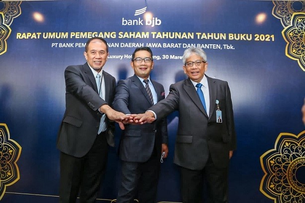 bank bjb menggelar RUPST Tahun Buku 2021 di Grand Ballroom Trans Luxury Hotel Bandung, Rabu (30/3/2022) (Dok.Ist)