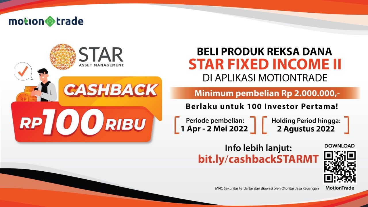 Beli Reksa Dana di MotionTrade Langsung Dapat Cashback, Begini Caranya! (foto: MNC Media)