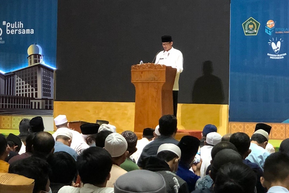 Makmurkan Masjid, Sandiaga Uno Ingin Istiqlal Jadi Destinasi Wisata Religi. (Foto: MNC Media)