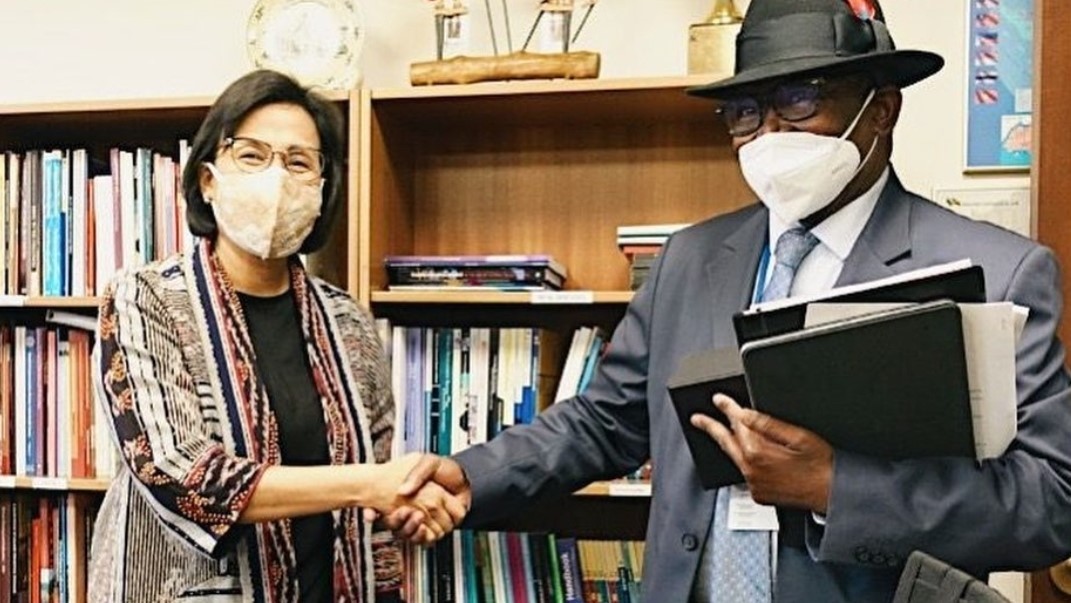 Bertemu Menkeu Afsel, Sri Mulyani Diskusikan Dampak Kenaikan Harga Komoditas (foto: MNC Media)