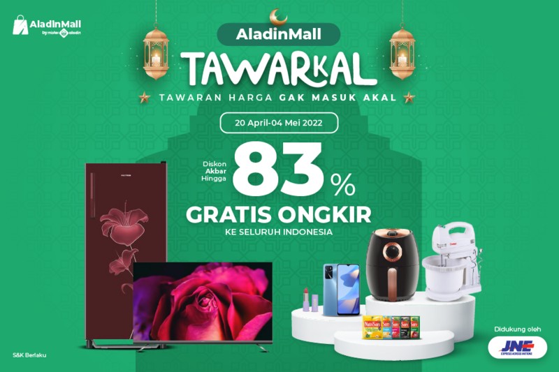 AladinMall by Mister Aladin Kasih Tawaran Harga Gak Masuk Akal, Diskon Hingga 83 Persen. (Foto: MNC Media)