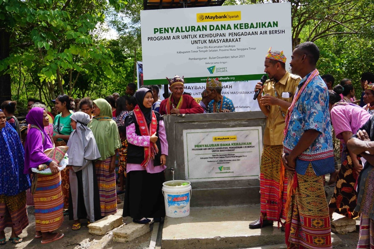 Dompet Dhuafa Bersama Maybank Hadirkan Sumur Bor Di Timor Tengah Selatan Penuhi Kebutuhan Air Bersih. (Foto: Dompet Dhuafa/Adv)