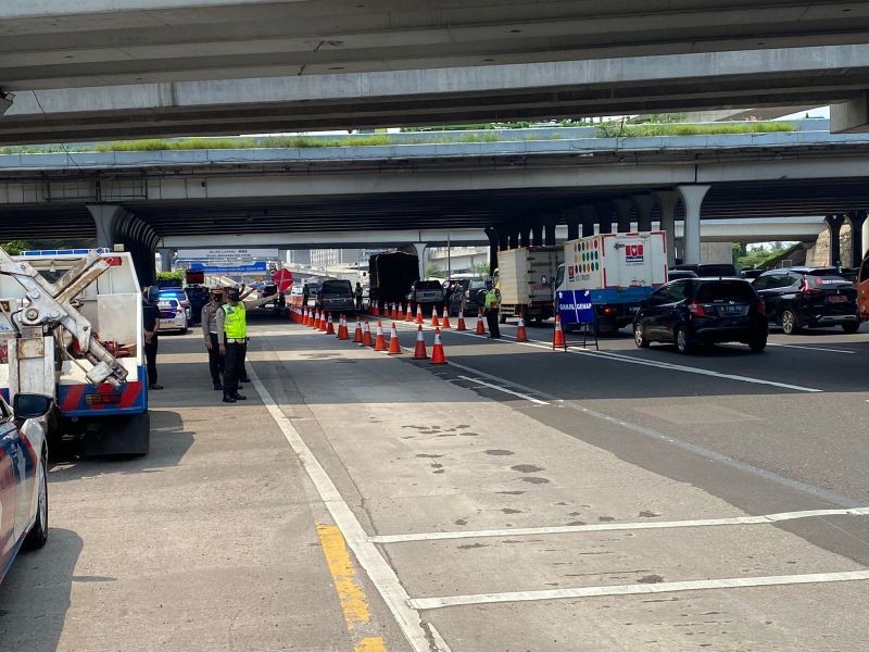 One Way Tol Cikatama-Kalikangkung Ditutup Siang Ini, Lalu Lintas Kembali Normal (Dok.MNC)