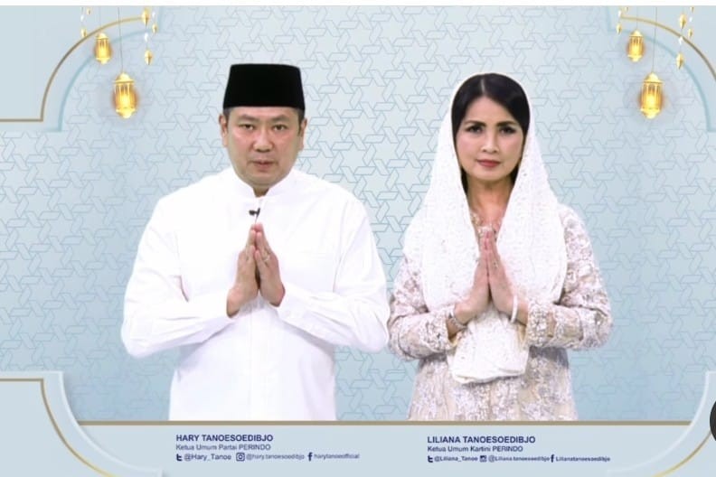 Ketua Umum Partai Perindo  Hary Tanoesoedibjo (HT) bersama Liliana Tanoesoedibjo