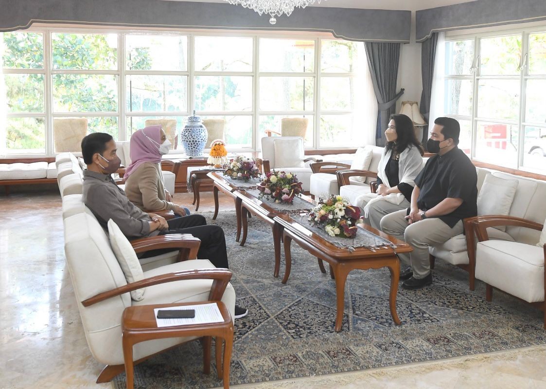 Kunjungi Bali, Jokowi dan Erick Thohir Silaturahmi di Istana Tampaksiring (Dok.MNC)