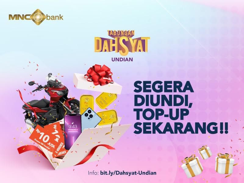 Bank MNC Internasional akan mengundi nama-nama pemenang Tabungan Dahsyat Undian periode kedua.