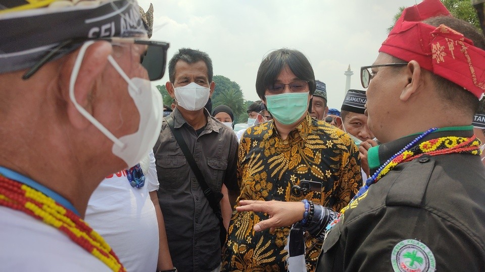 Istana Temui Para Pendemo Larangan Ekspor CPO (FOTO: MNC Media)
