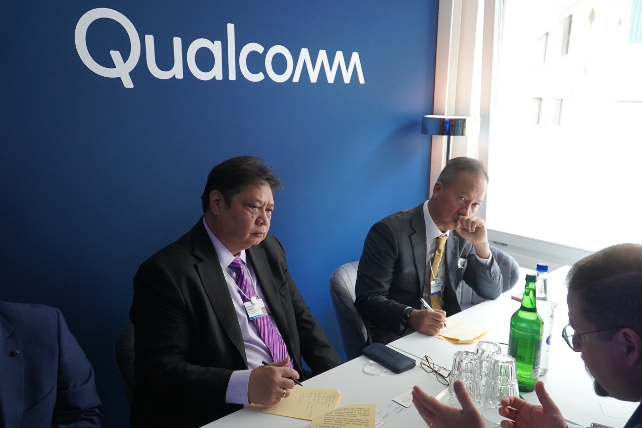 Bertemu CEO Qualcomm, Airlangga: Perluas Peluang Investasi Bidang Digital (FOTO: MNC Media)