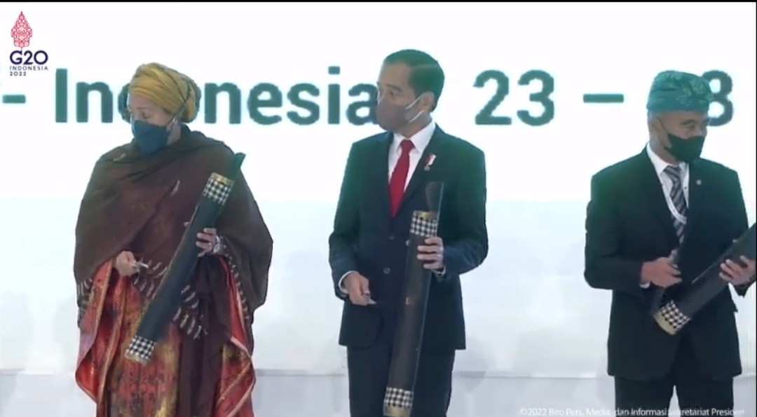 Pukul Kulkul, Jokowi Resmi Buka Forum GPDRR ke-7 di Bali (Dok: tangkapan layar YouTube)
