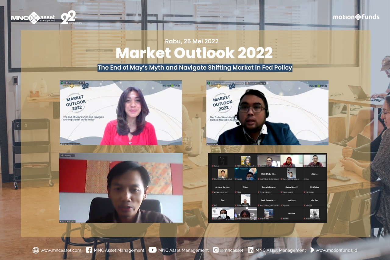 Webinar Market Outlook : MNC Asset Management Optimis IHSG Sentuh 7600 di 2022. (Foto: MNC Media)