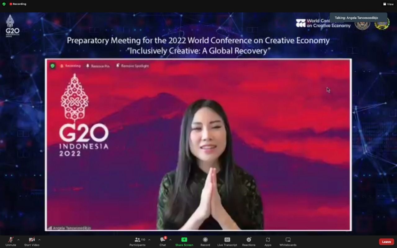 Jadi Pembicara WCCE 2022, Angela Tanoesoedibjo: Ekraf Siap Pulihkan Ekonomi Global  (Dok.MNC)