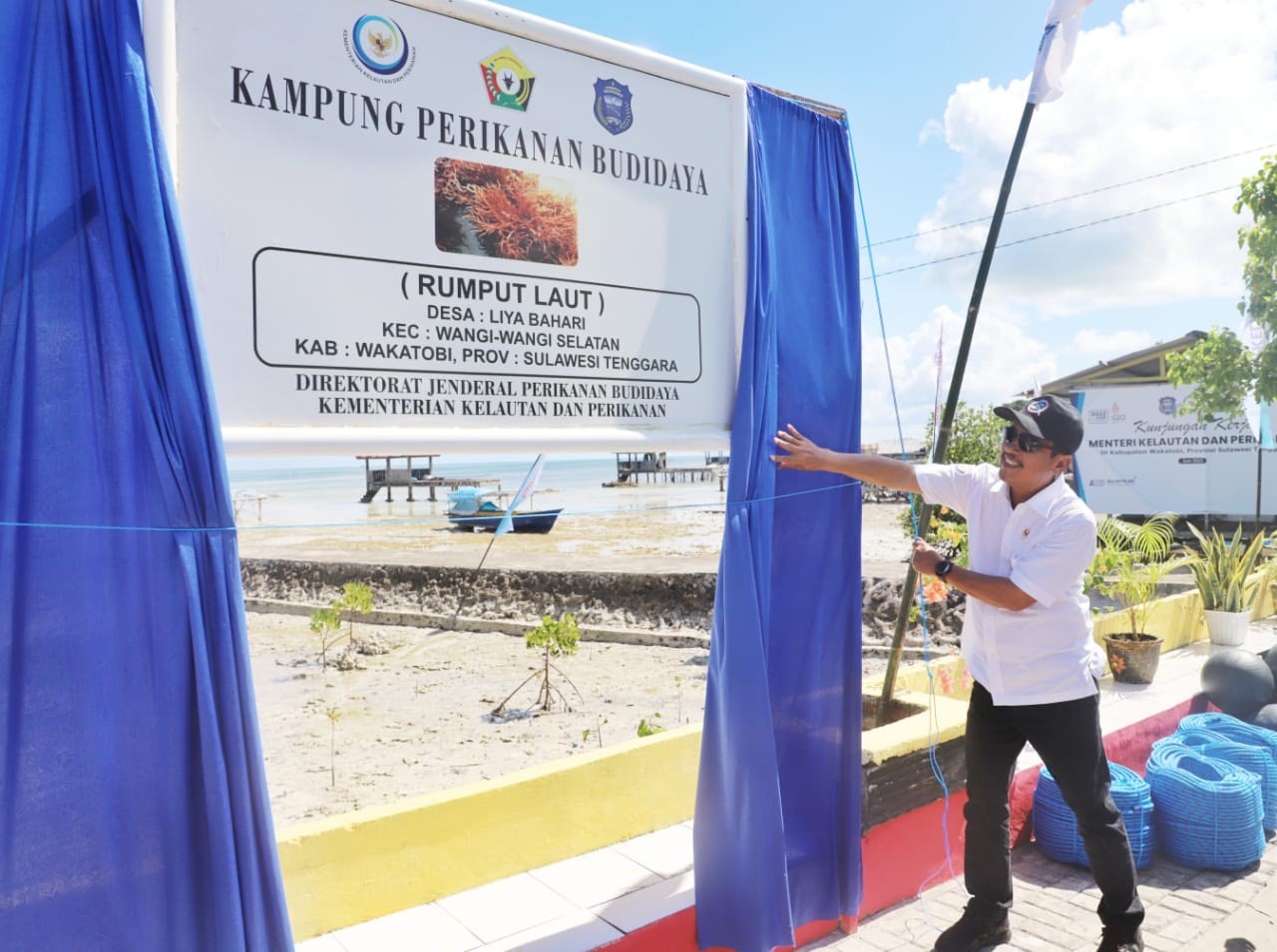 Menteri KPP Minta Produksi Rumput Laut di Wakatobi Digenjot (FOTO: MNC Media)