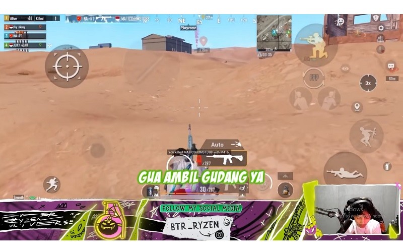 Intip Gaji BTR Ryzen, Pemain E-Sport PUBG yang Memiliki Pendapatan Ratusan Ribu Dollar. (Foto : MNC Media)