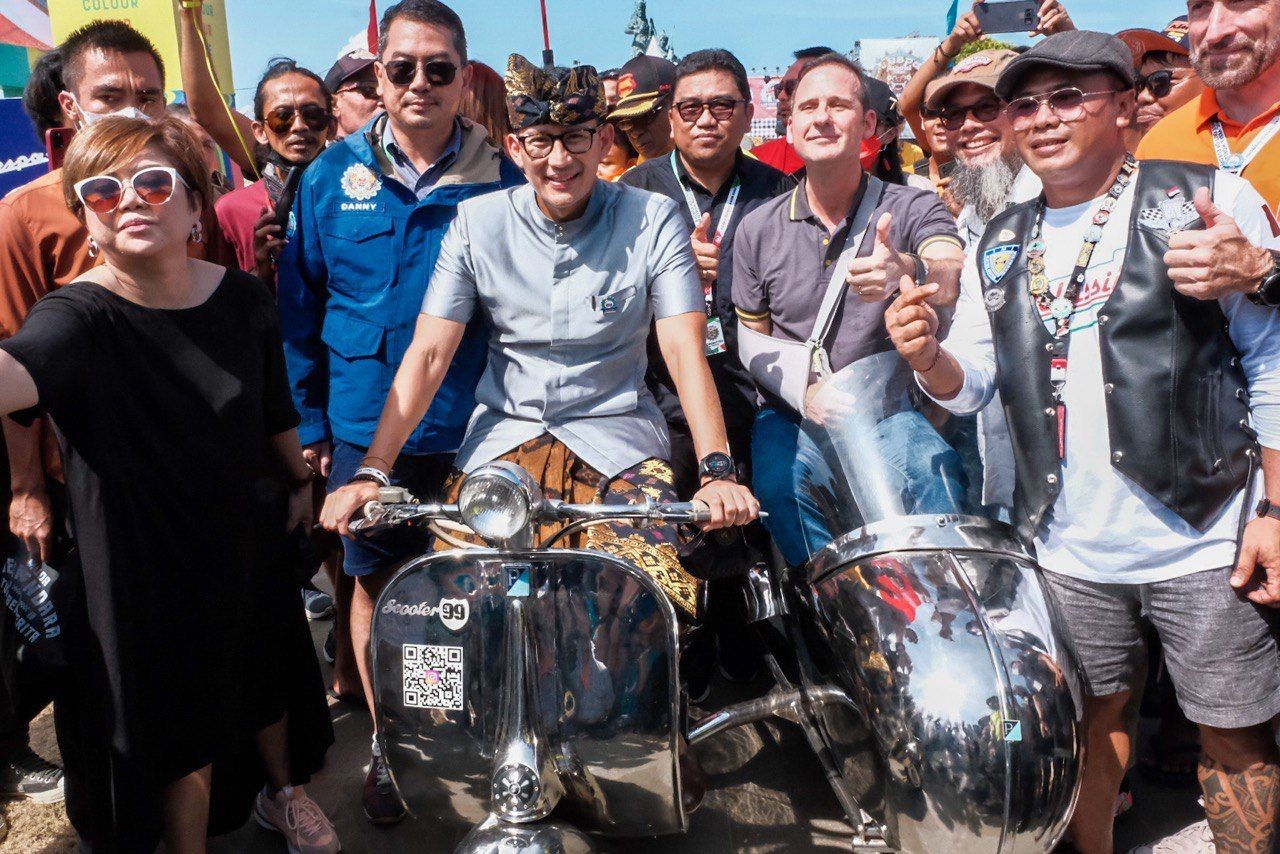 Sandiaga Uno Beri Apresiasi, Vespa World Days 2022 Pecahkan Rekor Peserta Terbanyak  (Dok.MNC)