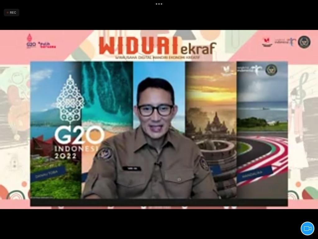 Menparekraf Sandiaga Minta Pelaku Ekraf Mandalika Gali Unique Selling Point (FOTO: MNC Media)