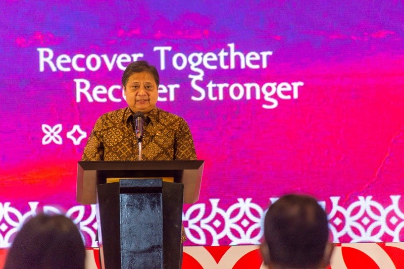 Menko Airlangga Ajak Komunitas Intelektual Hasilkan Kebijakan Presidensi G20 Indonesia untuk Dunia.  (Foto: MNC Media)