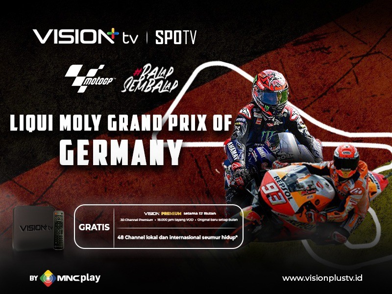 Saksikan MotoGP Jerman Live di Vision+ TV. (Foto: MNC Media)