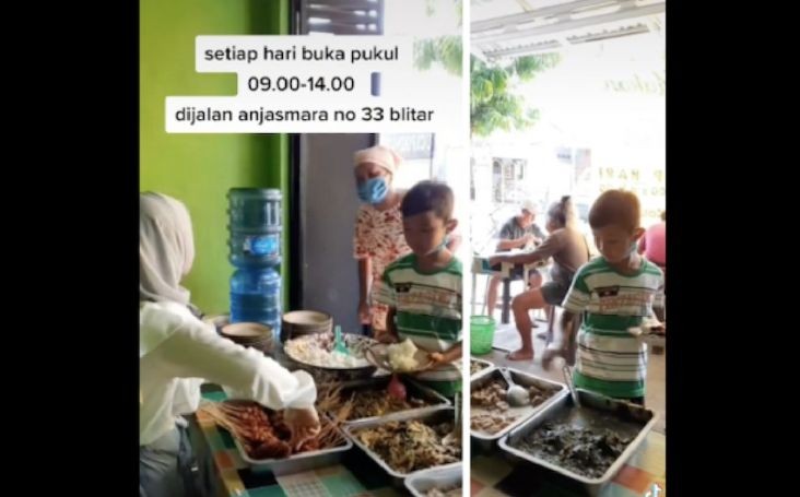Viral! Ada Rumah Makan Gratis di Blitar yang Membolehkan Pengunjung untuk Makan Sepuasnya! (Foto: MNC Media)