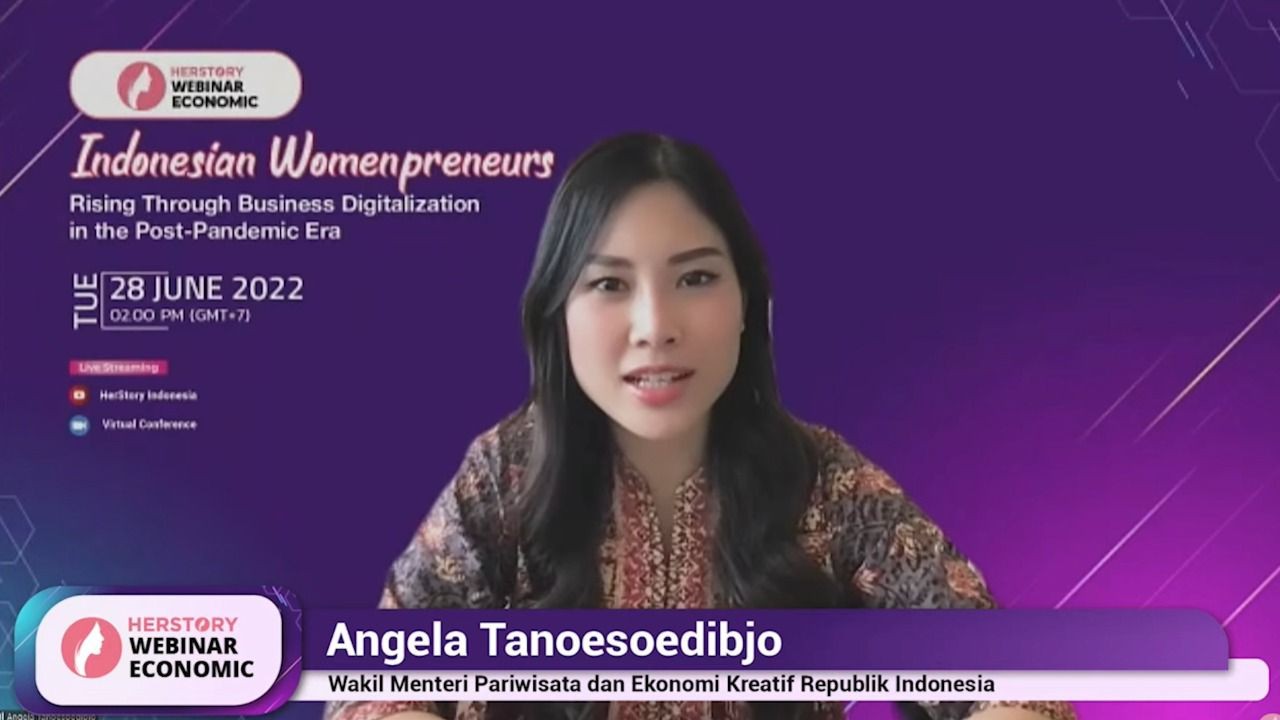 Wamenparekraf Angela: Perempuan Berperan Penting di Era Ekonomi Digital! (FOTO: MNC Media)