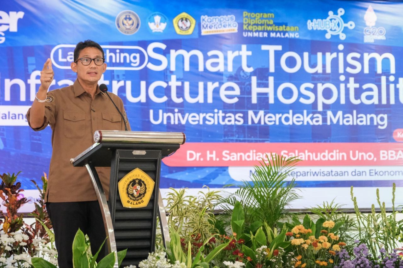 Hadiri Peresmian Smart Tourism di Malang, Sandiaga Didoakan Jadi Presiden (FOTO: MNC Media)