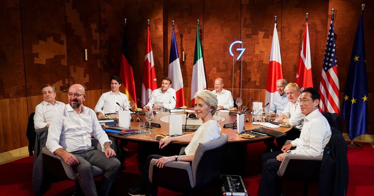 Pemimpin Negara G7 Sepakat Tahan Inflasi, Perkuat Rantai Pasok, Tapi Abaikan China. (Foto: MNC Media)