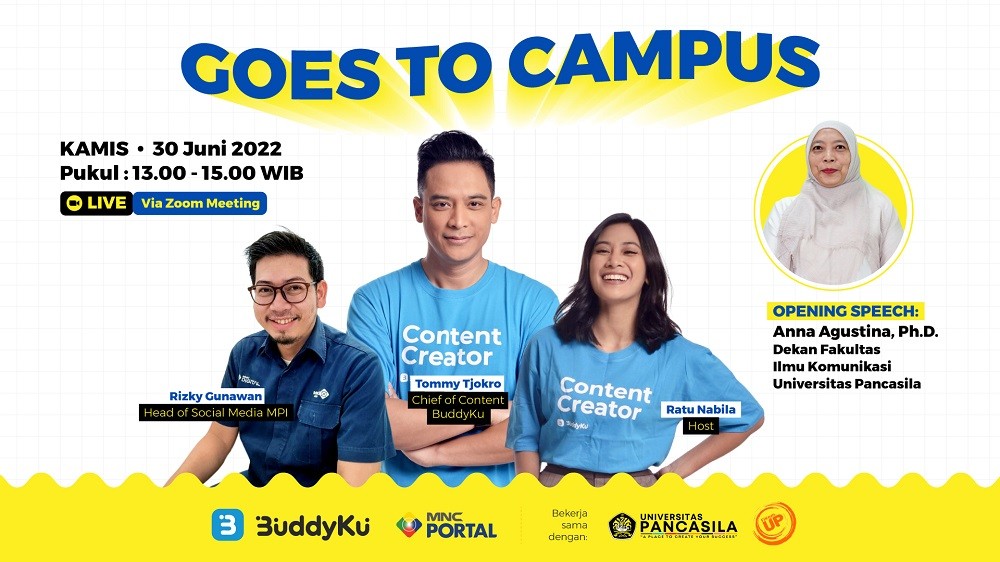 Buddyku Goes To Campus Kembali digelar. Kali ini Buddyku bekerja sama dengan Fakultas Ilmu Komunikasi Universitas Pancasila.