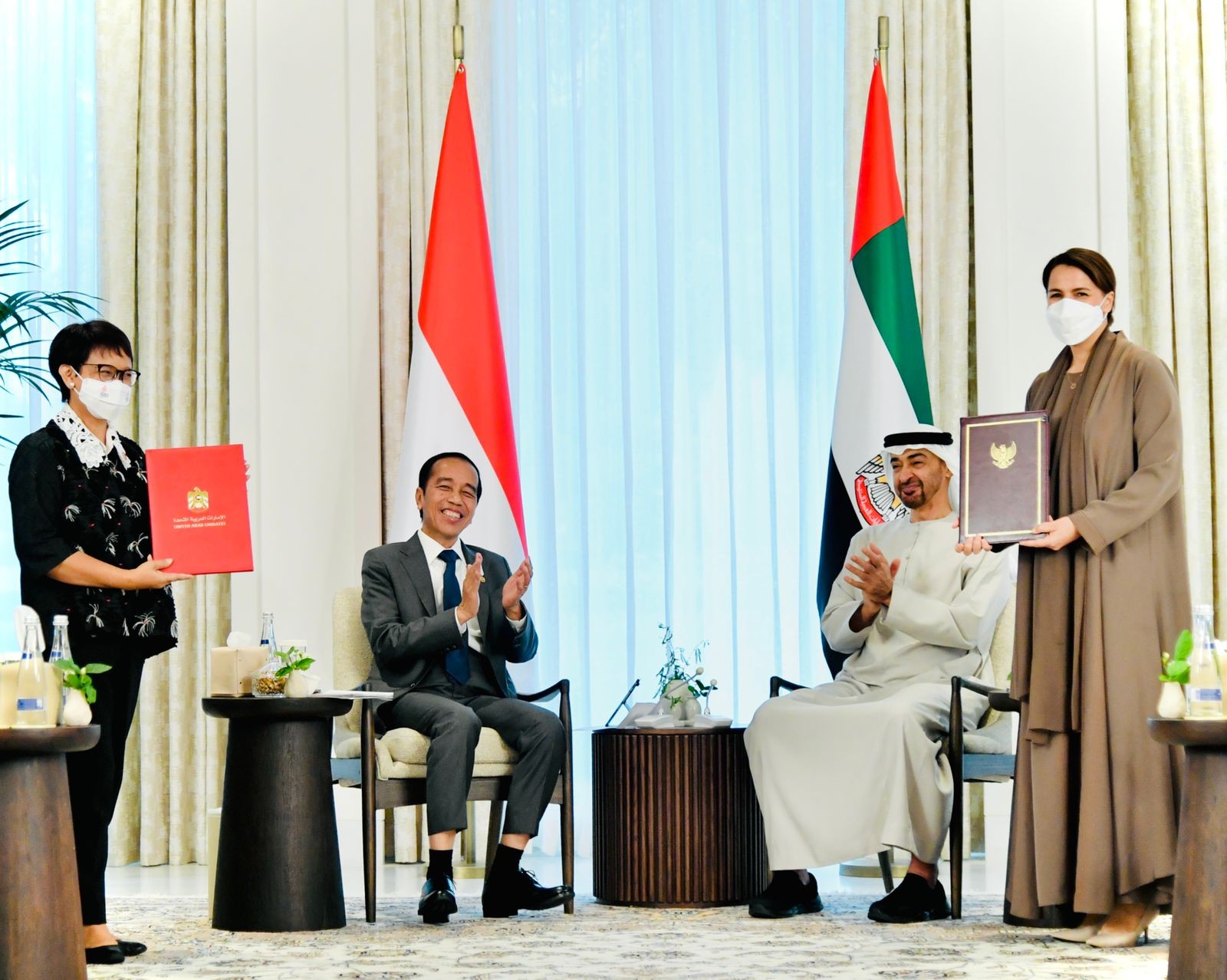 Presiden Jokowi dan MBZ Bertemu, Indonesia-PEA Sepakati IUAE CEPA (foto: MNC Media)