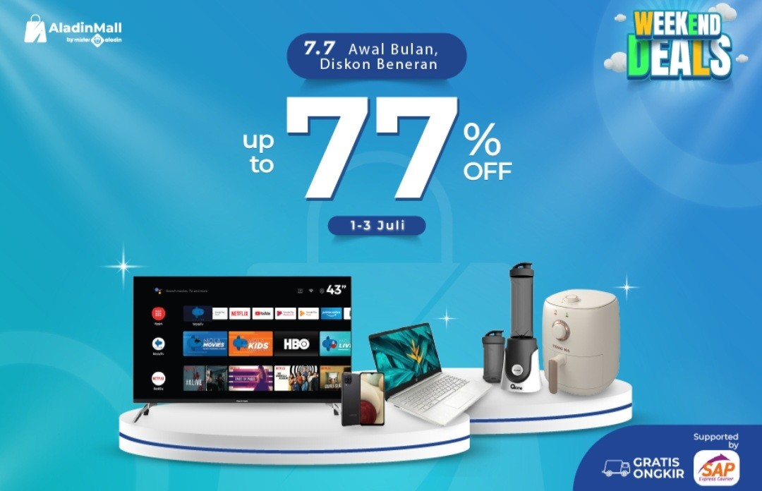 Borong Produk Elektronikmu Yuk! Mumpung Diskon hingga 77 Persen di AladinMall by Mister Aladin (FOTO:MNC Media)
