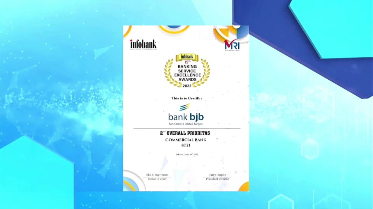 Beri Pelayanan Prima, bank bjb Raih Anugerah Banking Service Excellence 2022. (Foto: Bank BJB/Adv)