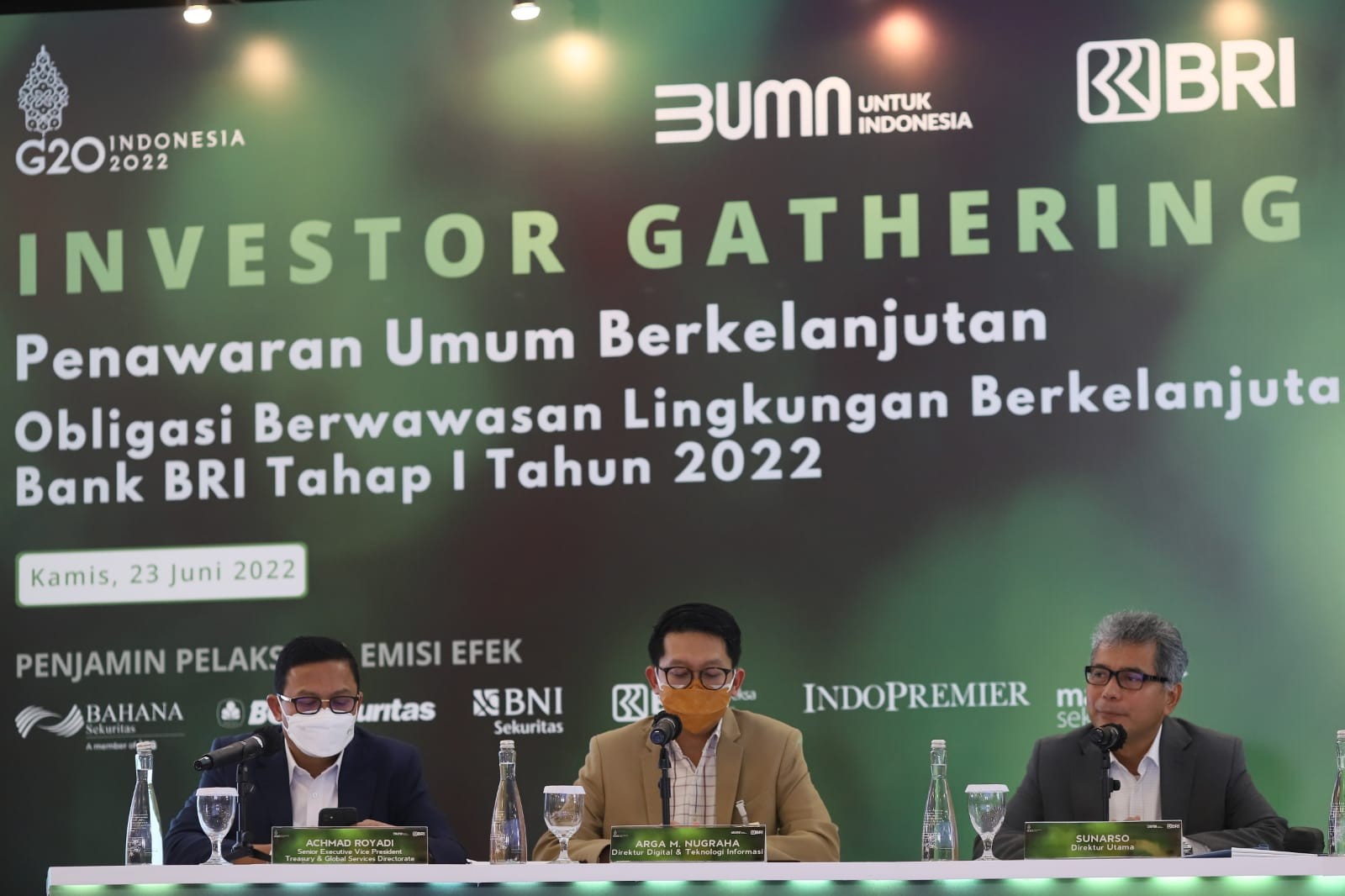 Laris Manis, Green Bond BRI Oversubscribed 4,4 Kali (FOTO:Dok Ist)