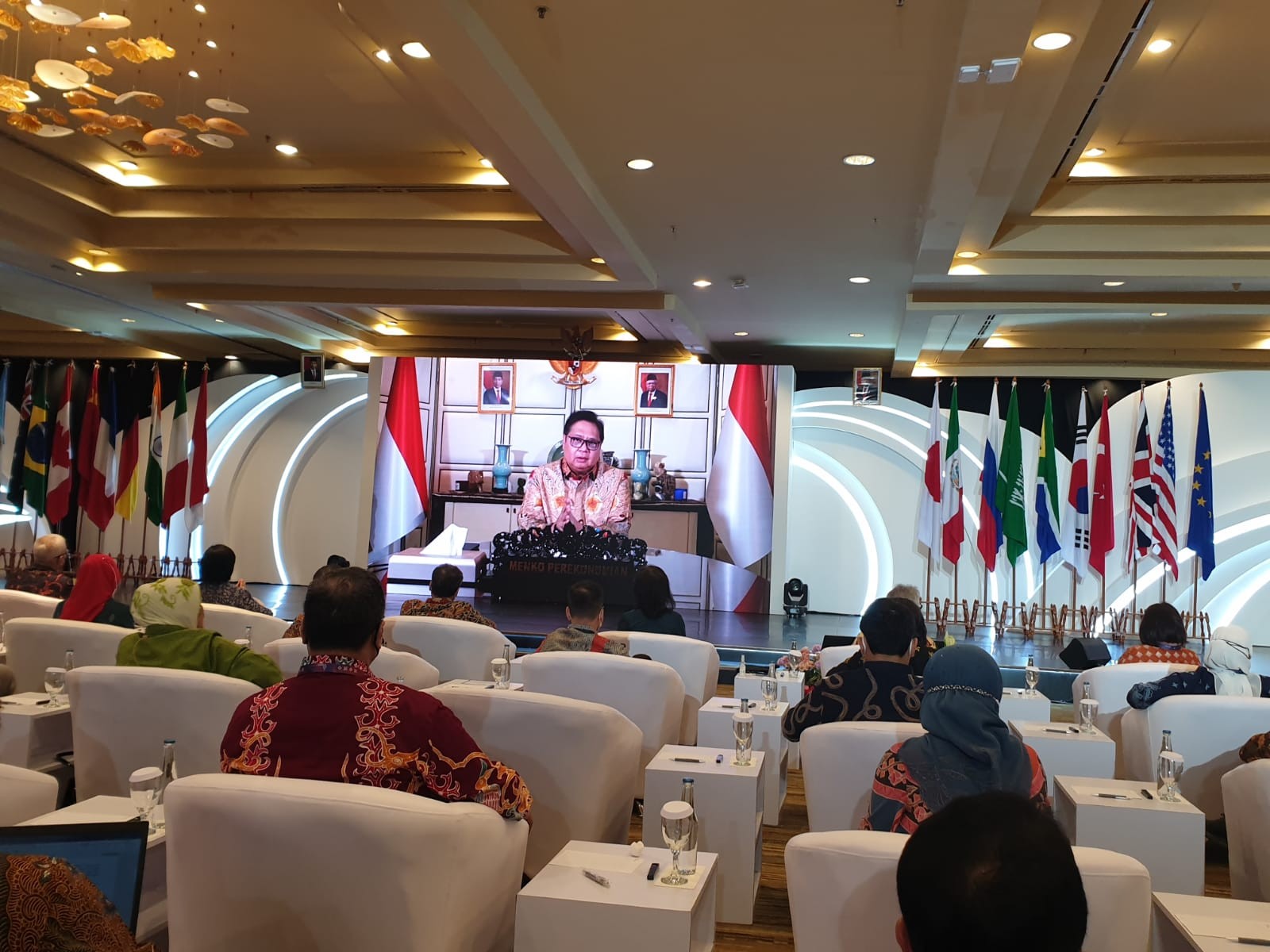 Airlangga Jelaskan Masyarakat Siap Digital Menuju Visi Indonesia 2045. (Foto: MNC Media)