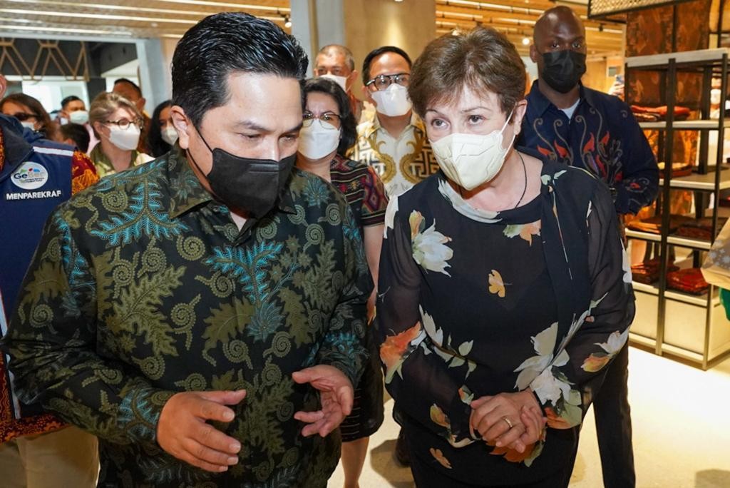 Kunjungan Managing Director International Monetary Fund (IMF) Kristalina Georgieva menjadi momen bersejarah bagi Sarinah.