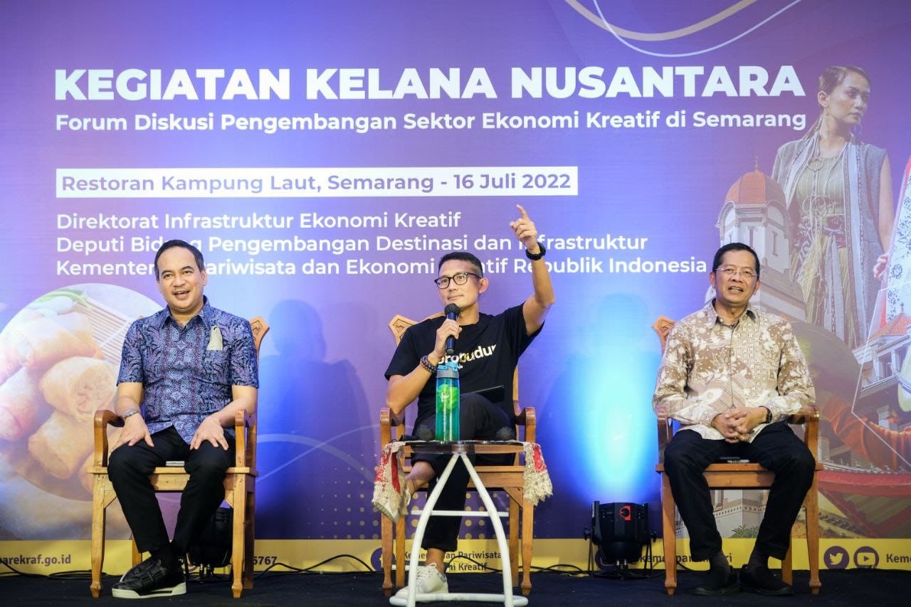 Sandiaga Uno, menyampaikan bahwa Kota Semarang, dengan Kota Lama sebagai ikonnya, dapat menjadi percontohan dalam hal pengembangan parekraf.