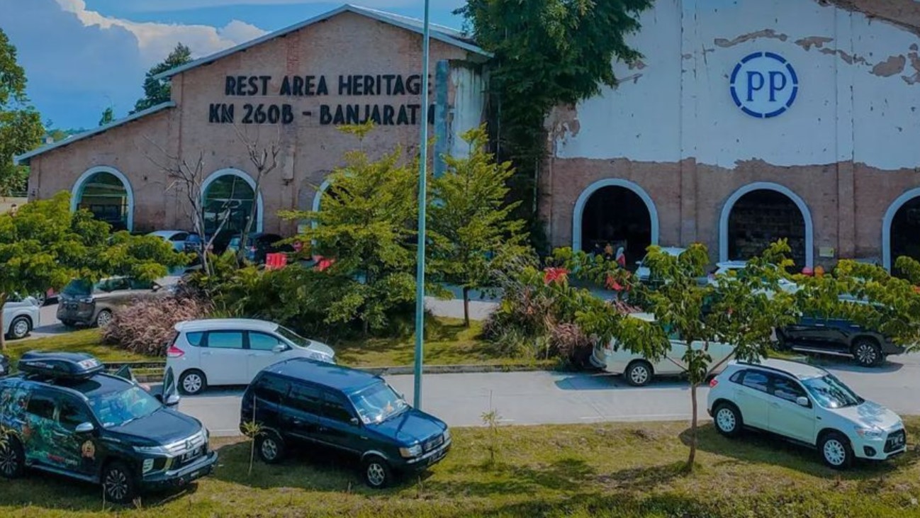 Kolaborasi BUMN Sulap Bekas PAbrik Gula Jadi Rest Area Estetik di Brebes (foto: MNC Media)