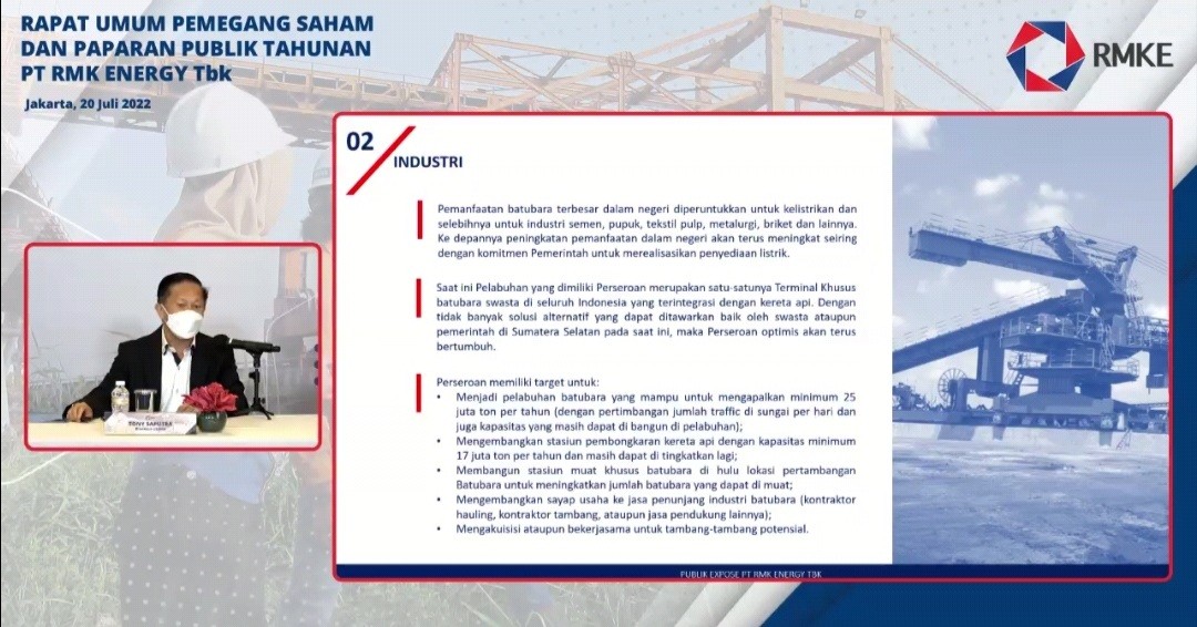 RMK Energy (RMKE) Target Bangun Stasiun Muat Batu Bara di Lokasi Tambang (FOTO:MNC Media)
