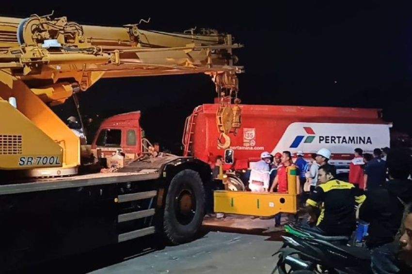 Polisi Bakal Gelar FGD Terkait Kecelakaan Maut Truk Pertamina. (Foto: MNC Media)