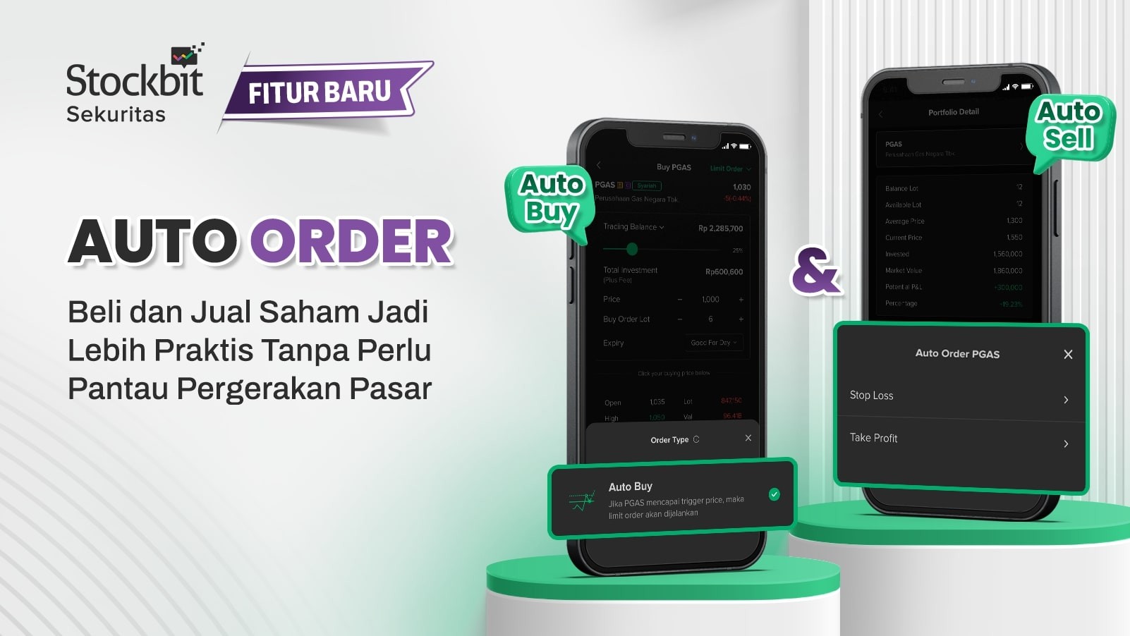 Yuk Intip Fitur Auto Order Stockbit : Stop Loss, Take Profit dan Auto Buy Saham. (Foto: Stockbit/Adv)