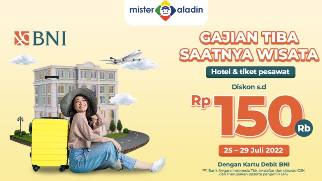 Buruan Pesan Tiket Pesawat dan Hotel di Mister Aladin, Ada Diskon hingga Rp150 Ribu dari BNI! (FOTO:MNC Media)