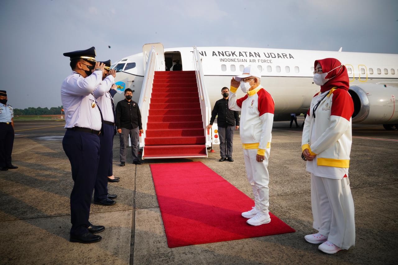Gunakan Boeing 737-400 TNI AU, Wapres ke Solo untuk Buka ASEAN Para Games 2022  (Dok. Ist)