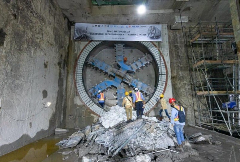 Konstruksi Stasiun MRT Monas-Thamrin Telah Tersambung, Berikut Progresnya  (Dok.Ist)