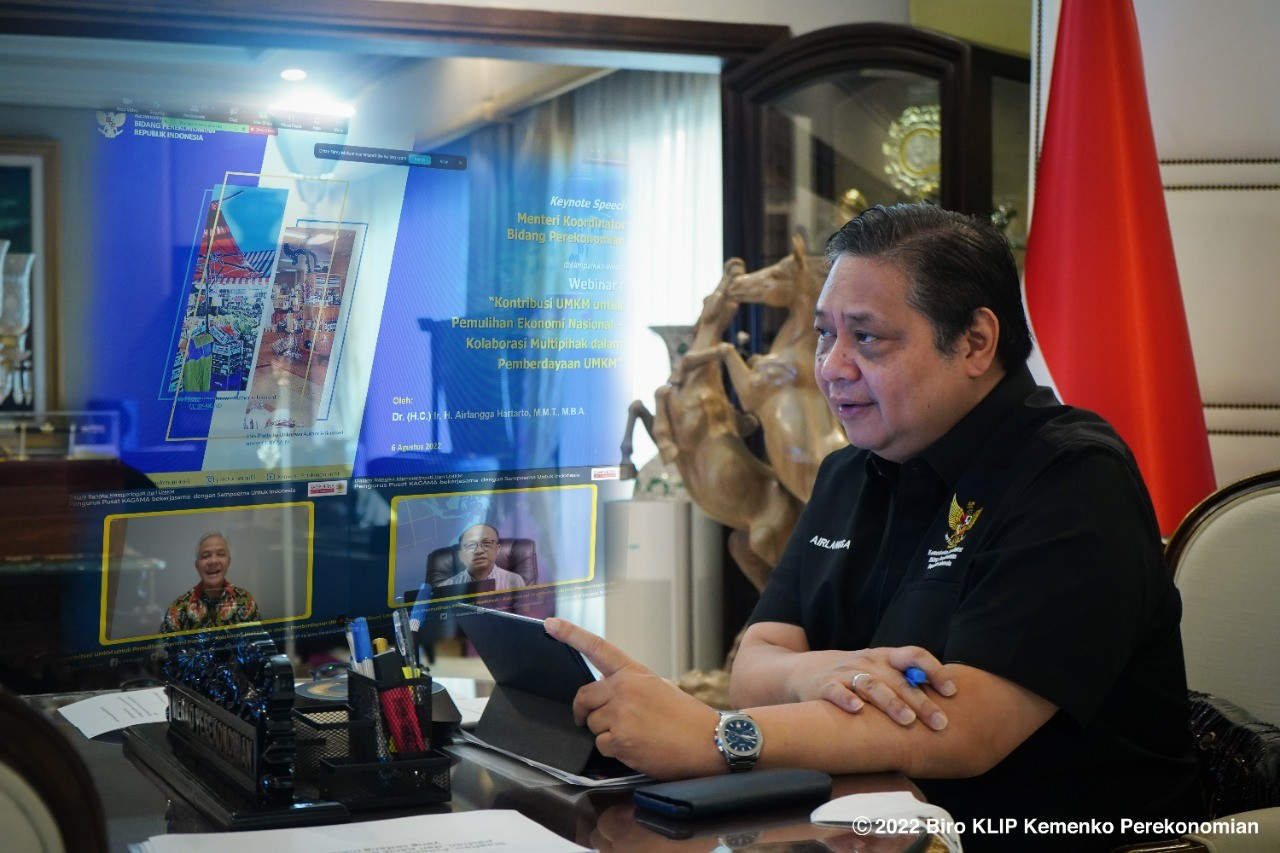 Menko Airlangga Beberkan Kunci Sukses Pengembangan UMKM. (Foto: Kemenko Perekonomian)