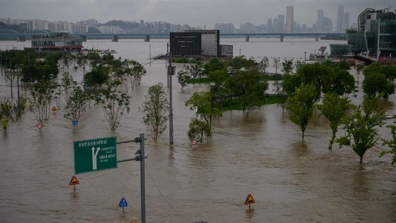 Seoul Diterjang Banjir Bandang, Aktivitas Terhenti dan Delapan Orang Tewas. (Foto: MNC Media)