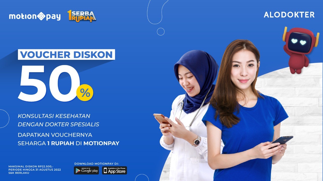 Ada Voucher Diskon 50 Persen di Alodokter, Buruan Cek Aplikasi MotionPay! (Foto: MNC Media)