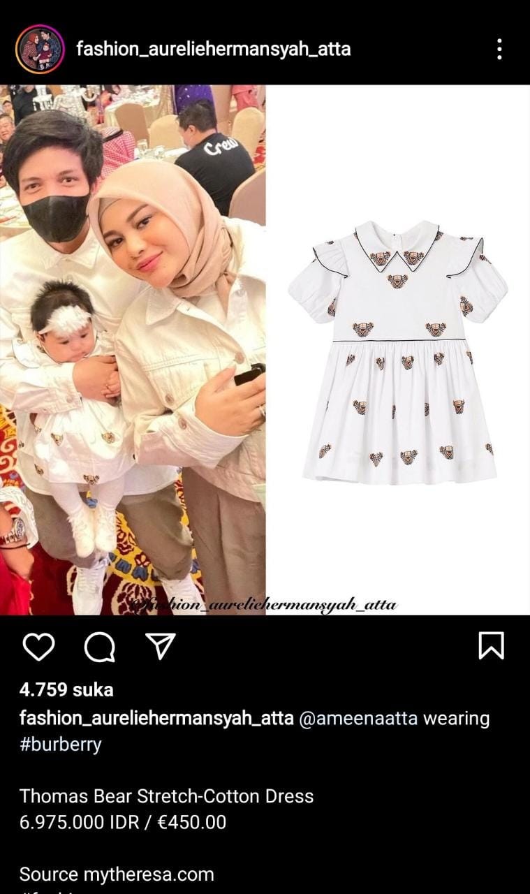 Outfit Termahal Baby Ameena Atta