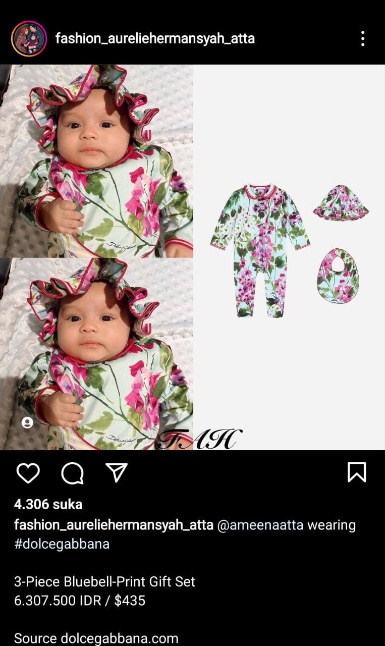 Outfit Termahal Baby Ameena Atta