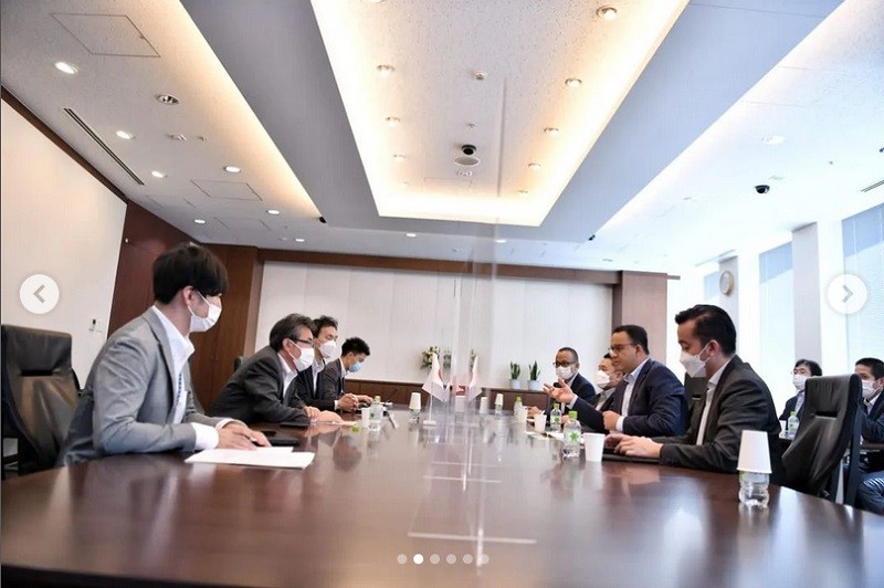 Gubernur DKI Jakarta Anies Baswedan melakukan pertemuan dengan Japan International Coopeartion Agency (JICA).