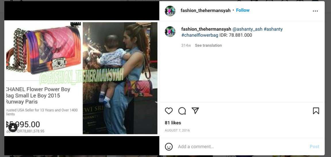 Koleksi Tas Mewah Ashanty